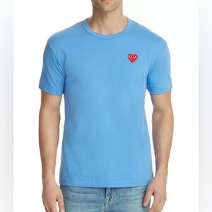 Comme des Garçons PLAY Red Heart Embroidered Tee Shirt Men's Size Medium